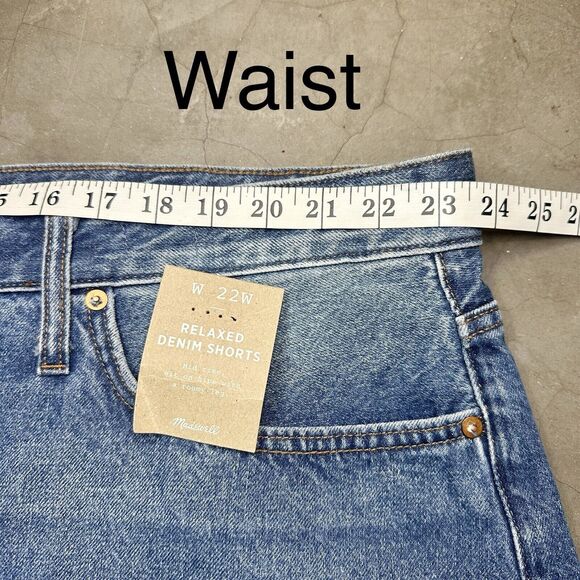 Madewell Relaxed Denim Raw-Hem Edition Shorts Sz 22 - Picture 5 of 7